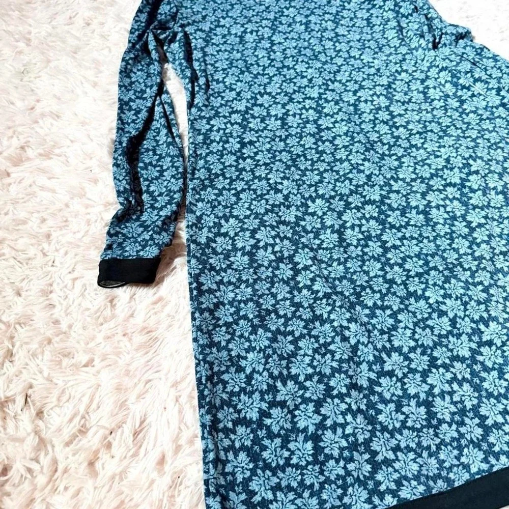 Michael Kors Classic Floral Grandma Core Shift Dress Womens M Slinky Casual